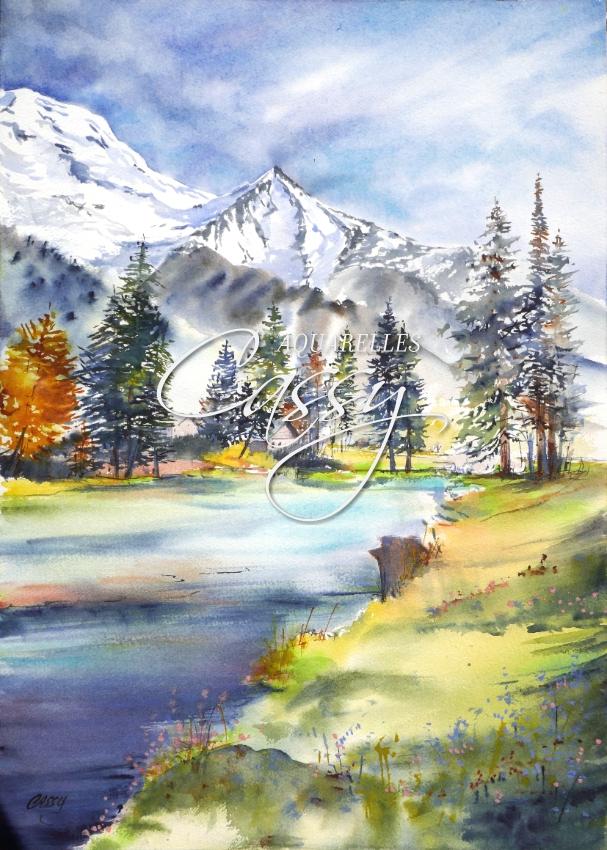 Dome - Aiguille du Gouter et Lac des Gaillands 2023 - 51 cm X 36 cm